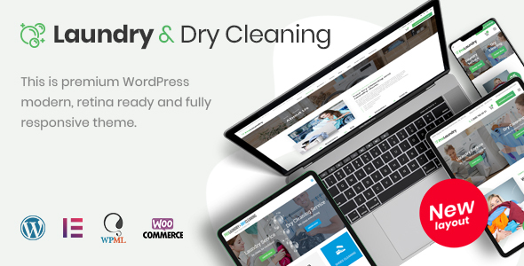 Laundry Dry Cleaning Services WordPress Theme Free Download