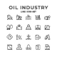 Set Line Icons of Oil Industry