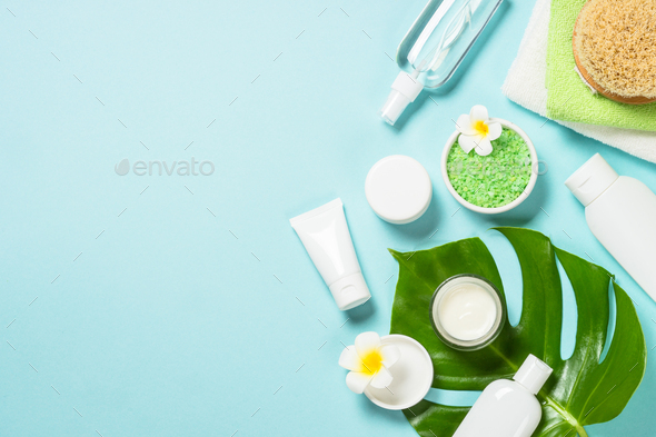 Spa background at blue, flat lay. Stock Photo by Nadianb | PhotoDune