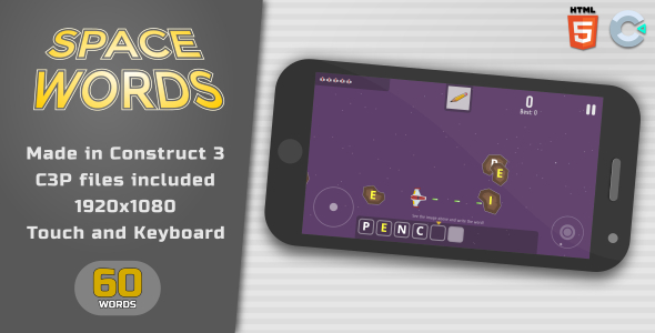 Space words – HTML5 Educational Game Nulled