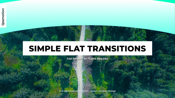 Simple Flat Transitions - VideoHive 30954297