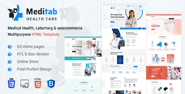 Meditab | Hospital And Medical Multipurpose HTML Template