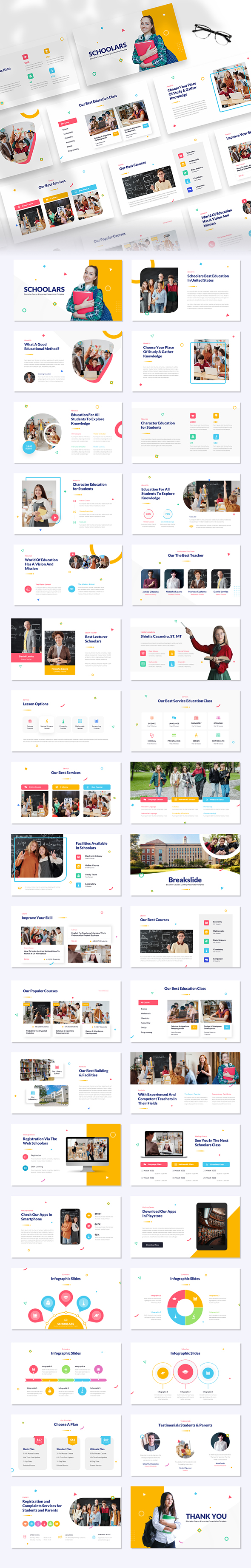Schoolars – Education Course & Learning PowerPoint Template