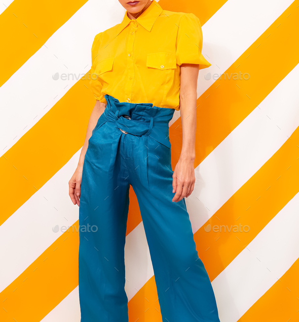 Model wearing vintage look - Stock Photo - Images