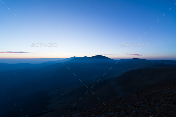 Mountains at Blue Hour - Stock Photo - Images
