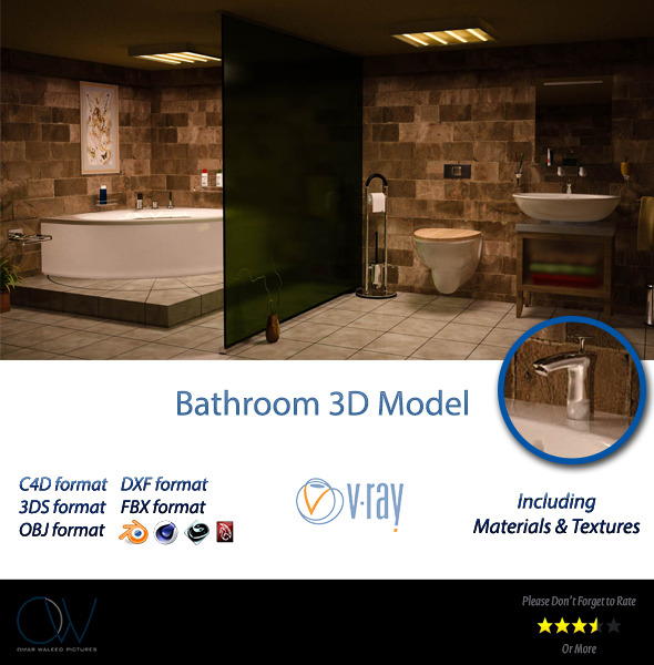 Bathroom 3D Model - 3Docean 2839248