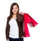 Asian Woman hold with shopping bag - PhotoDune Item for Sale