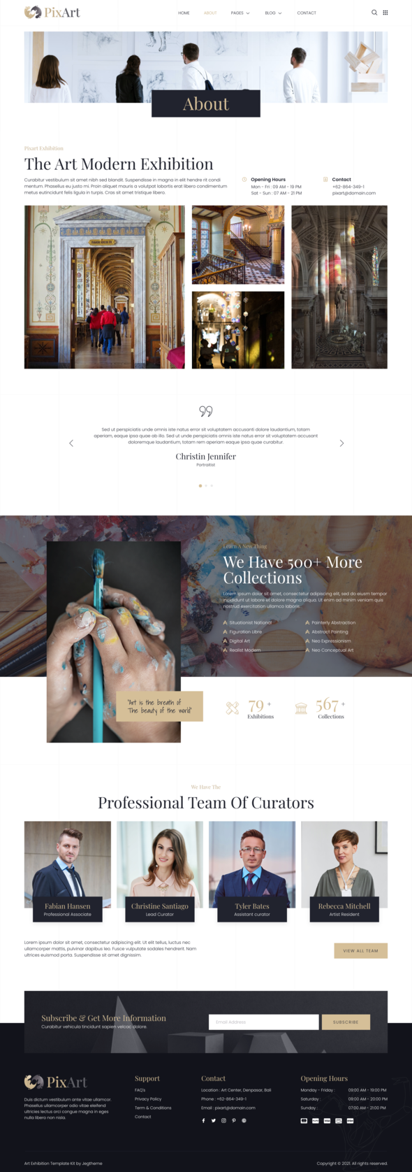 Pixart ? Arts & Crafts Exhibition Elementor Template Kit