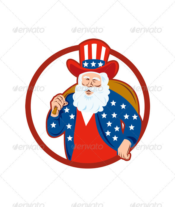 American Father Christmas Santa Claus - Christmas Seasons/Holidays
