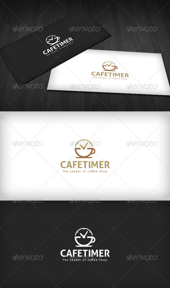 Cafe Timer Logo - Food Logo Templates