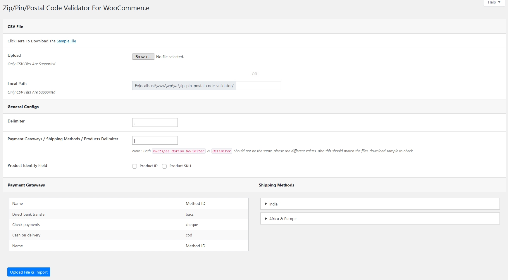 Zip/Pin/Postal Code Validator For by varunsridharan