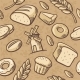 Seamless Pattern Hand Drawn Vintage for Bakery
