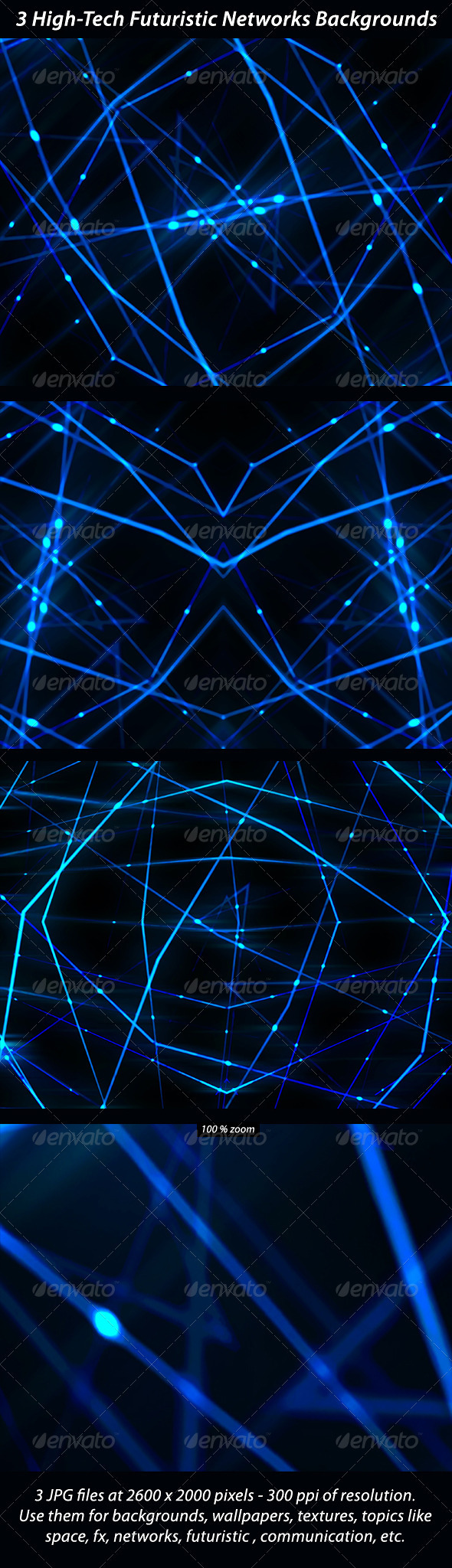 3 High Tech Futuristic Networks Backgrounds by Rudimencial | GraphicRiver