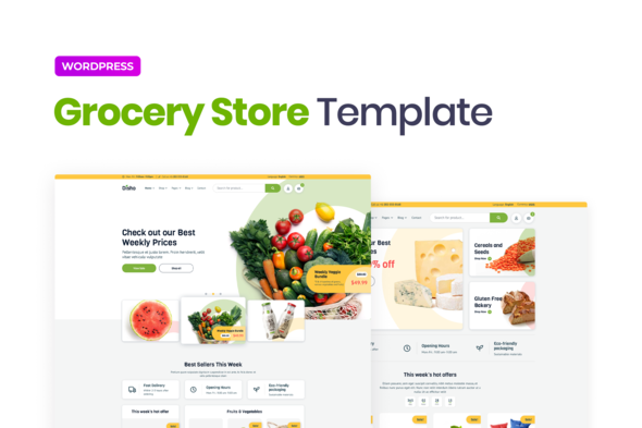 Disho – Grocery Store Elementor Template Kit