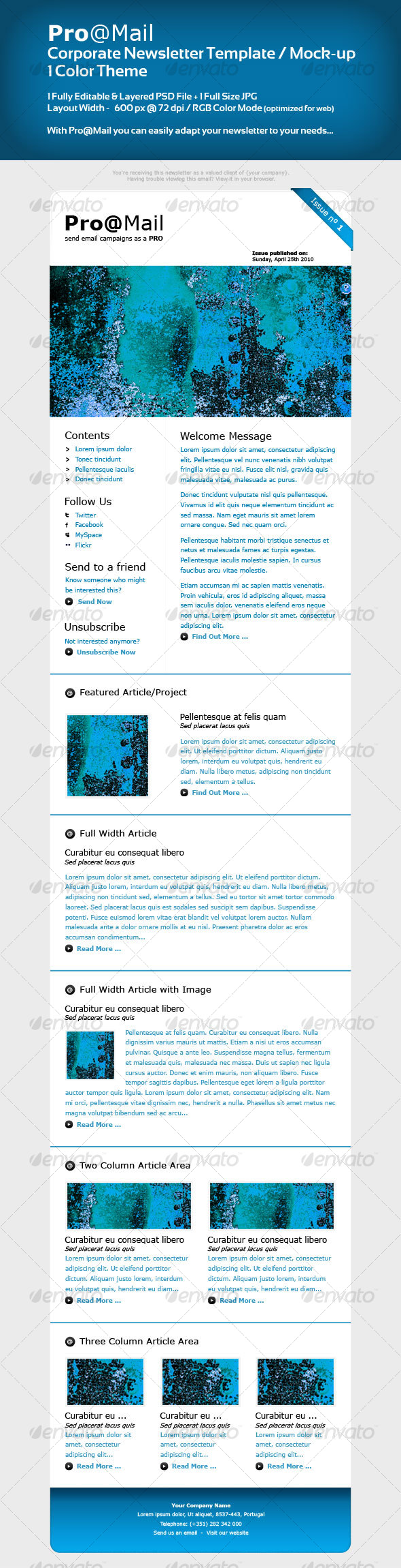 Download Corporate Newsletter Template Mock Up By Legues Graphicriver