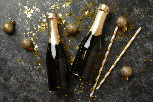 Wine Bottle Glitter Straws