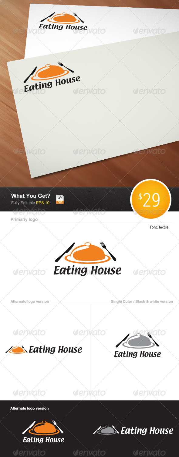 Eating House Logo - Letters Logo Templates