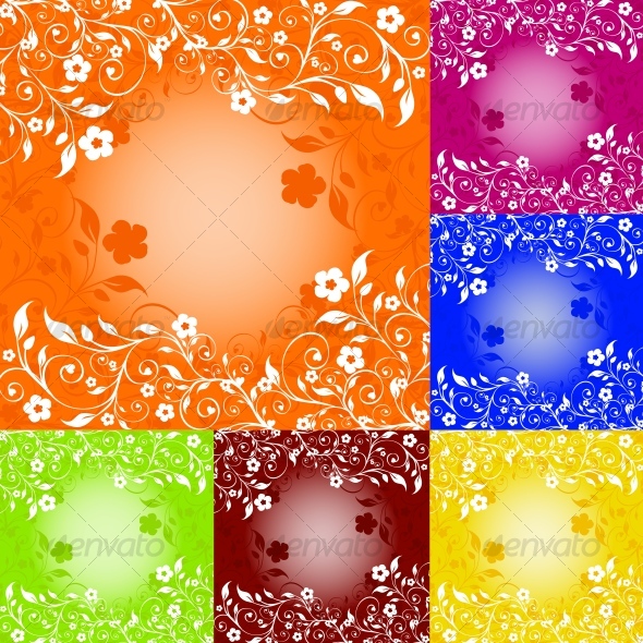 Set of Floral Ornaments - Flourishes / Swirls Decorative