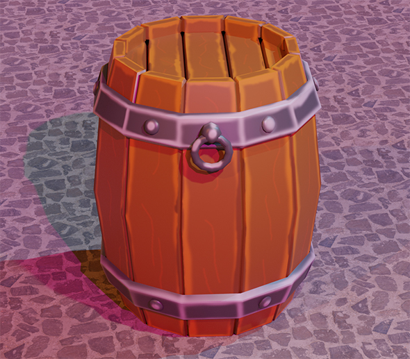 Handmade wooden barrel - 3Docean 31006609