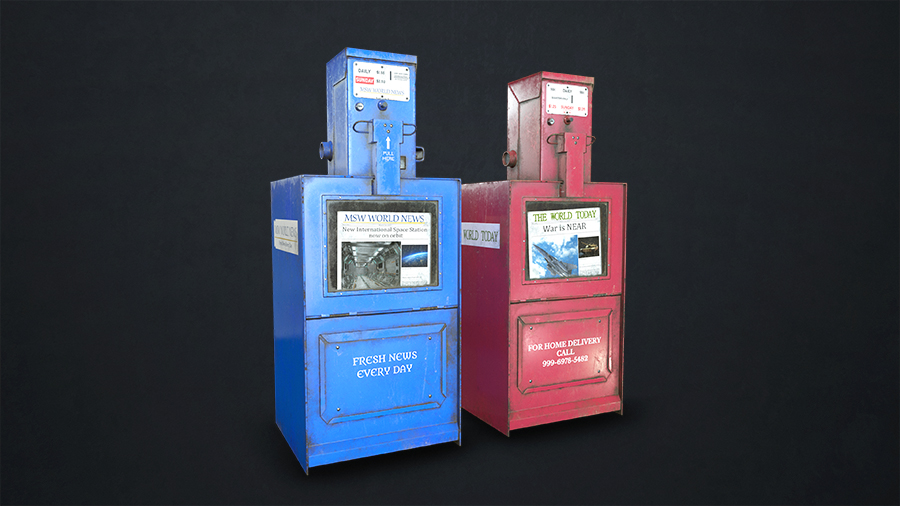 Newspaper Dispenser - Low Poly by MSWoodvine | 3DOcean