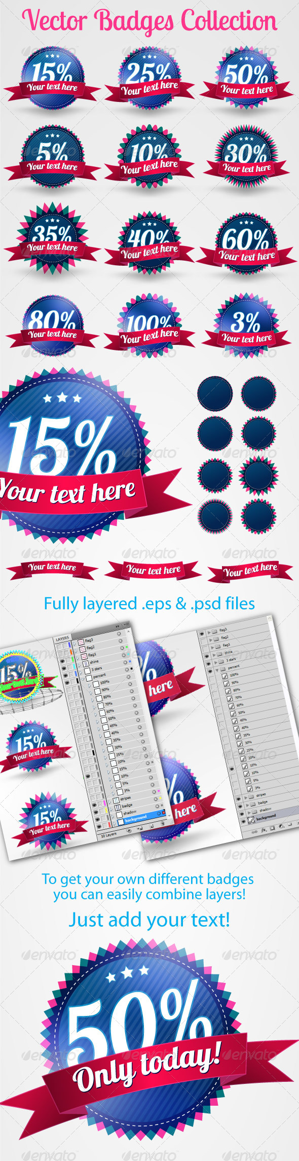 Vector Badges Collection - Badges & Stickers Web Elements
