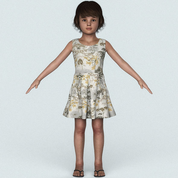 Beautiful Child Girl - 3Docean 31015872