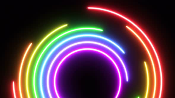 4k Neon Rainbow