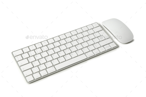 Computer keyboard and mouse isolated on white background Stock Photo by ...