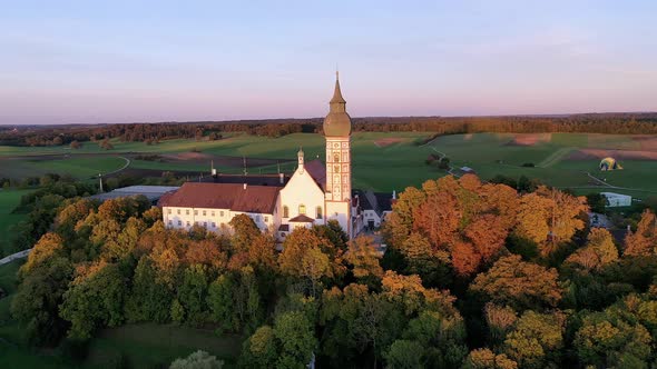 Andechs Abbey in the evening, Bavaria, Germany alt