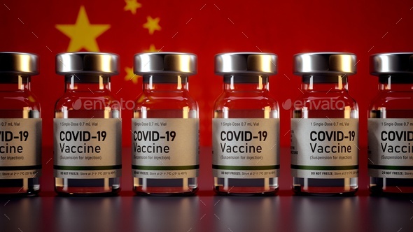 Corona Vaccines / Covid Vaccines with China Flag