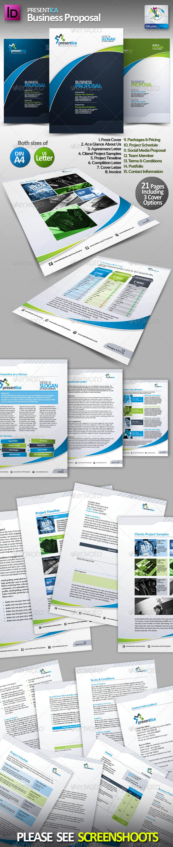 Presentica Business Proposal - Proposals & Invoices Stationery