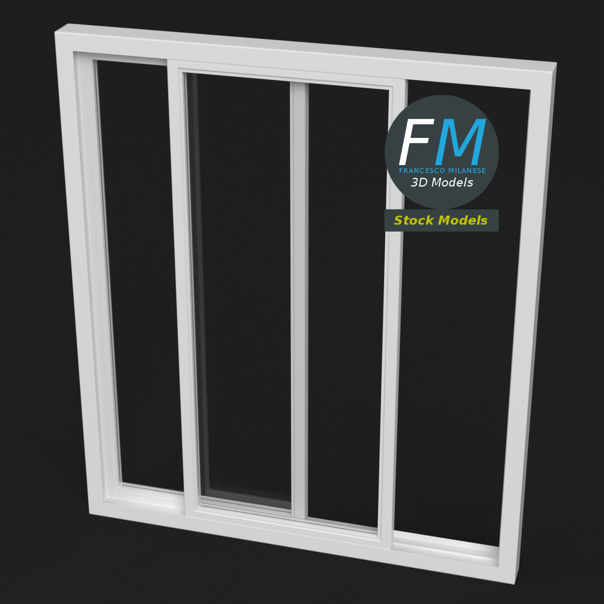 Double rail sliding window by 3DOcean