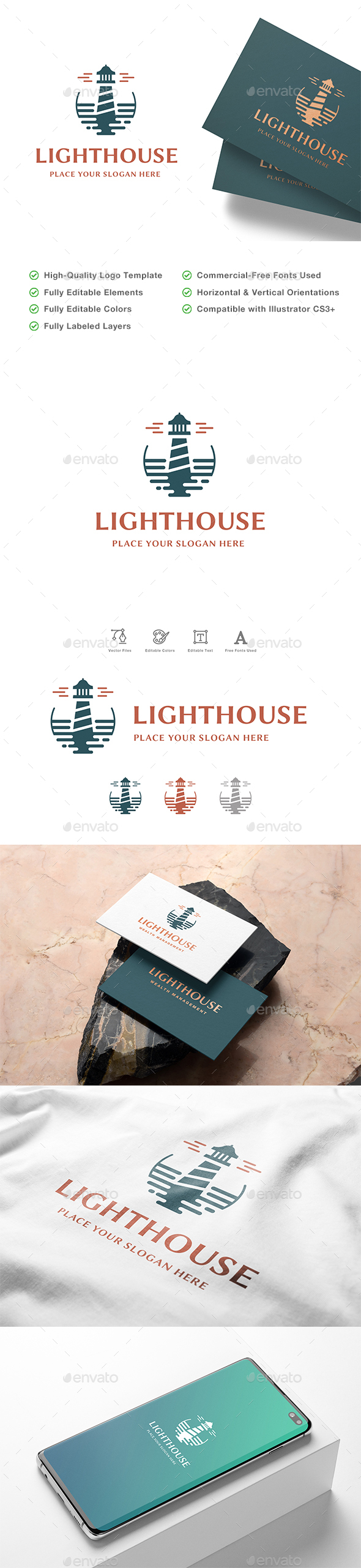 Modern Lighthouse Logo
