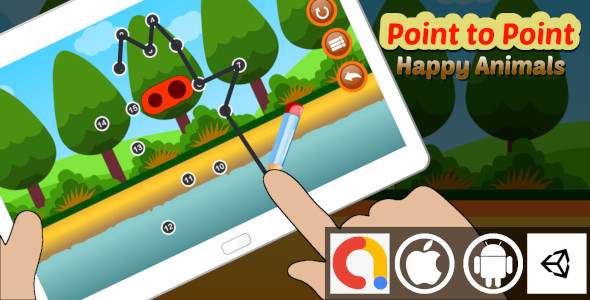 Edukida - Point to Point Happy Animals Unity Kids Educational Game With Admob For Android and iOS