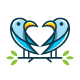 Bird Love Logo Template