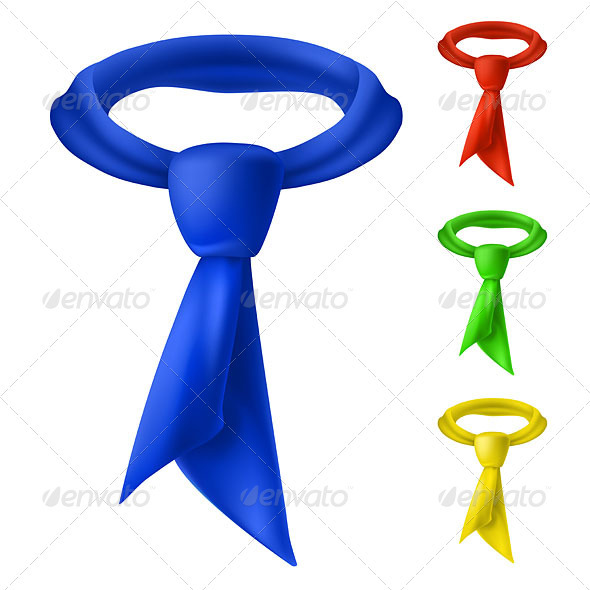 Four colorful tie. - Backgrounds Business