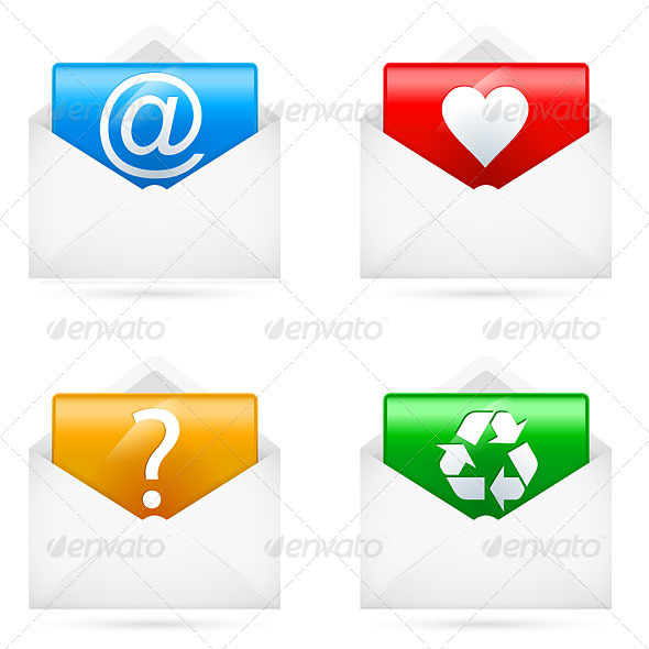 E-mail icons - Web Elements Vectors