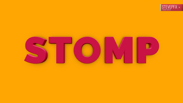 3D Text Stomp Logo Opener