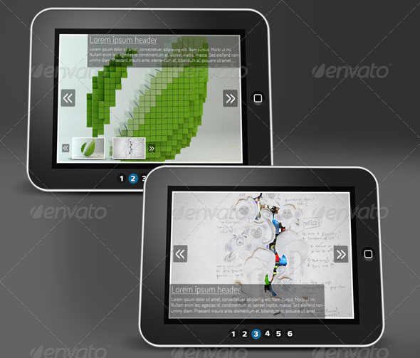 Tablet Web Slider - Sliders & Features Web Elements