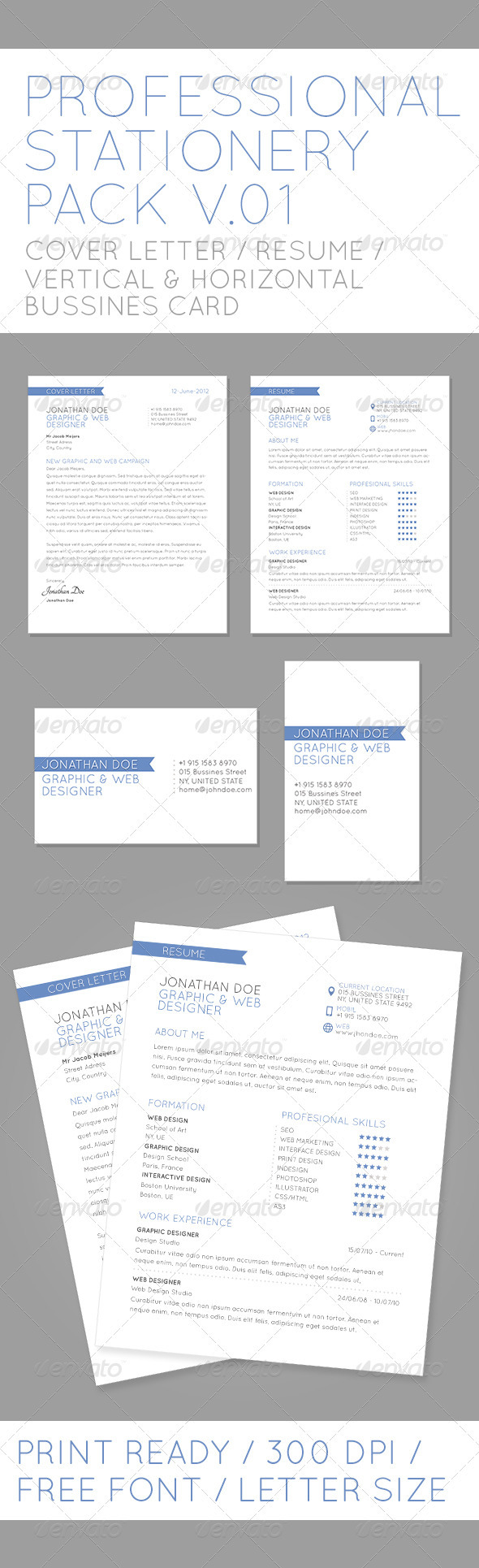 Profesional Stationery Pack V01 - Stationery Print Templates