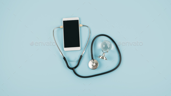Telemedicine or telehealth virtual visit, video visit, remote doctor video chat consultation concept