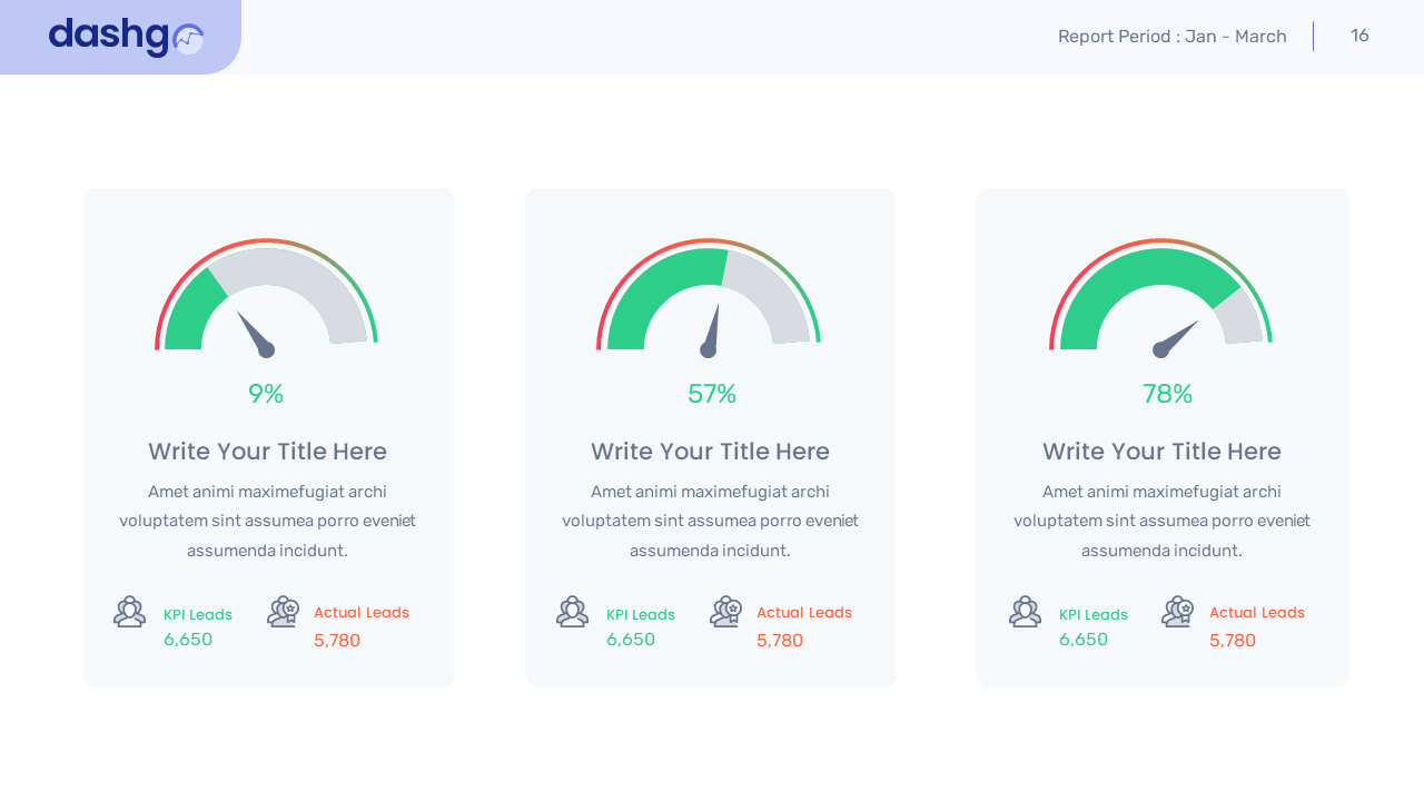 DashGo – Dashboard Conversion Leads Presentation, Presentation Templates