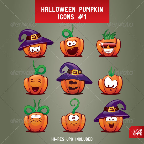 Halloween Pumpkin Icons - Halloween Seasons/Holidays
