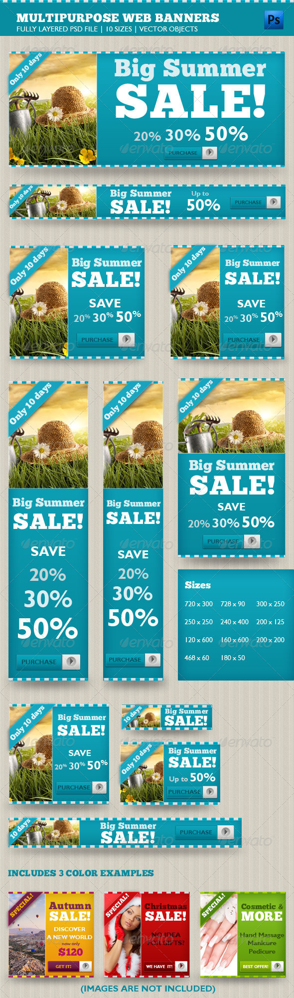 Multipurpose Web Banners - Banners & Ads Web Elements