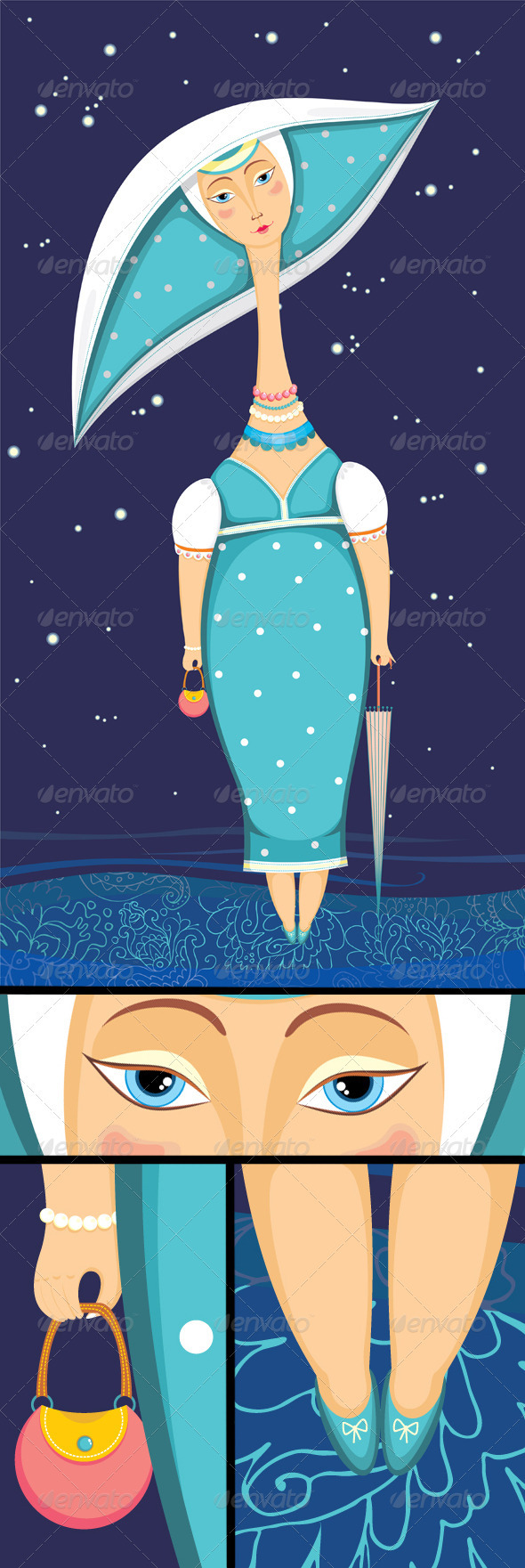 Girl Fairy Night - People Characters