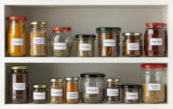 Upcycled Glass Jars as Kitchen Storage