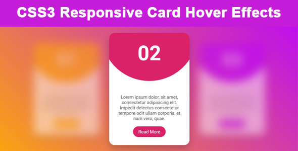 CSS3 Responsive Card Hover Effects