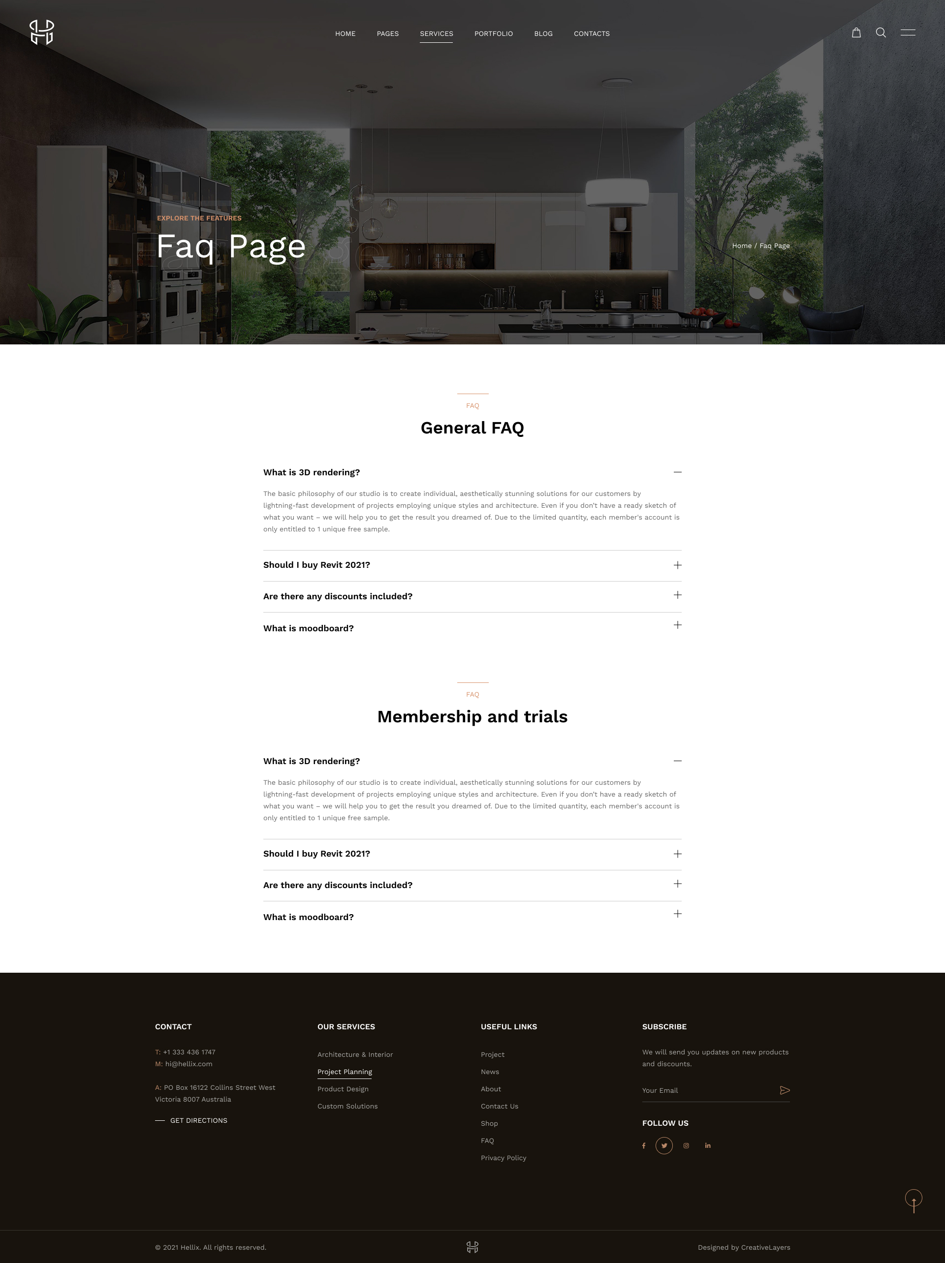 Hellix - Modern Architecture & Interior Figma Template by CreativeLayers