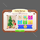 Pop Up Window Daily Bonus For Game UI Cartoon Beige Brown Style Green ...