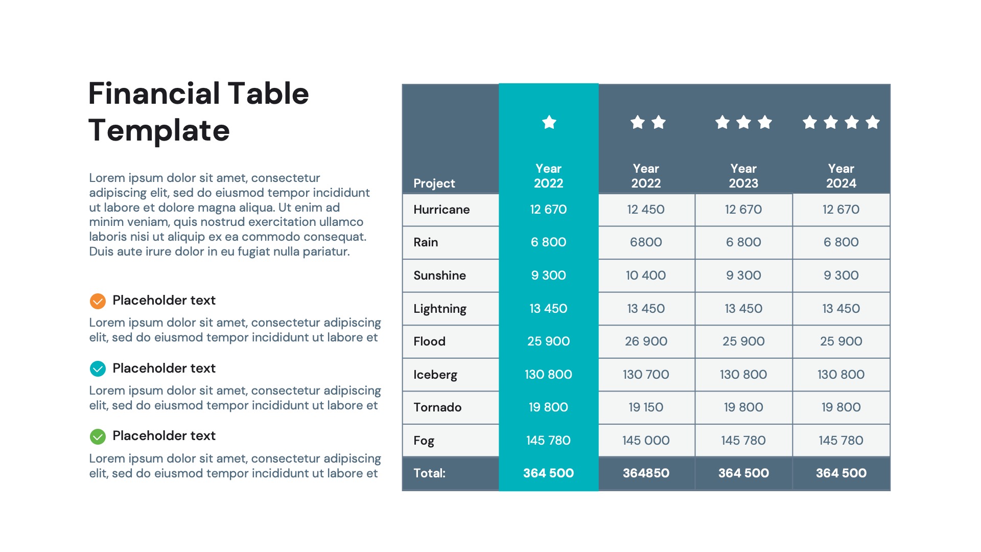 Financial Tables Templates for Keynote by Site2max | GraphicRiver